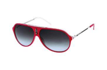 Image of Carrera Hot Sunglasses - Red White / Palladium Frame, Gray Gradient Lenses HOTS06DC7V