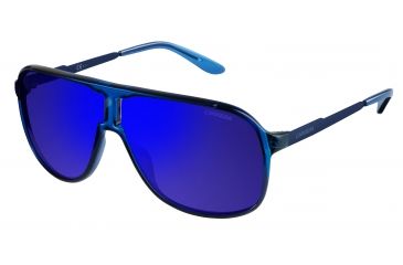 Image of Carrera New Safari/S Progressive Prescription Sunglasses NEWSAS-0KMF-XT-6208 - Frame Color Blue, Lens Diameter 62 mm