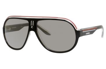 Image of Carrera Speedway/S Bifocal Prescription Sunglasses SPEEDS-0YZZ-T4-6312 - Lens Diameter 63 mm, Frame Color Black Crystal White Red
