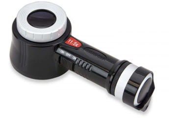 Image of Carson 11.5x LED/UV Lighted Measureloupe w/Protective Storage Case, Black, CP-45