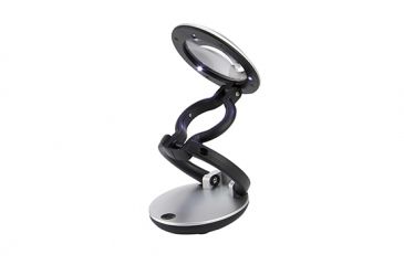 Image of CARSON 2.25 LED LIGHTED Folding Magnifier Loupe, 3x, Black/Silver LM-10