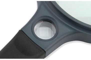 Image of Carson 3.5in Soft-Grip Glass Magnifier, 2x with 11.5x Spot Lens and Case
