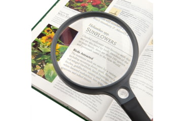 Image of Carson 4.3in Soft-Grip Magnifier, 2x with 11.5x Spot Lens and Case