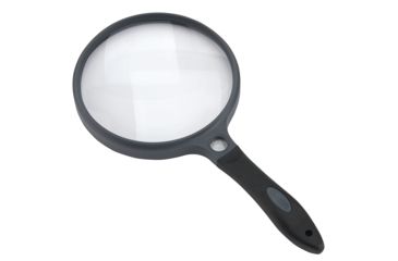Image of Carson 5in Soft-Grip Magnifier, 2x with 11.5x spot Lens and Case
