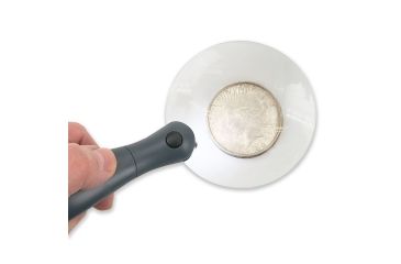 Image of Carson ChargeIt LED Lighted Magnifier, Grey, 3.4 x 1.2 x 7.9 Inches, UM-90
