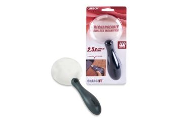 Image of Carson ChargeIt LED Lighted Magnifier, Grey, 3.4 x 1.2 x 7.9 Inches, UM-90