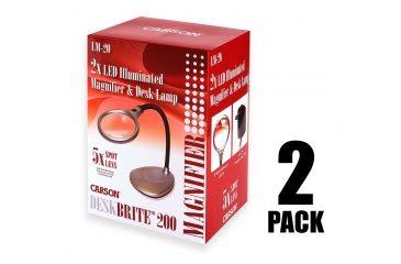 Image of Carson Desk Brite 200 Loupe, Silver, 7x5.8x20.5 LM-20MU