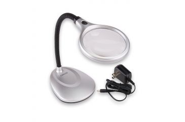 Image of Carson DeskBrite200 2x LED Magnifier Loupe Desk Lamp w/ 5x Spot Lens LM-20