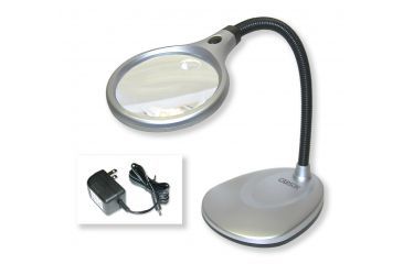 Image of Carson DeskBrite200 2x LED Magnifier Loupe Desk Lamp w/ 5x Spot Lens LM-20