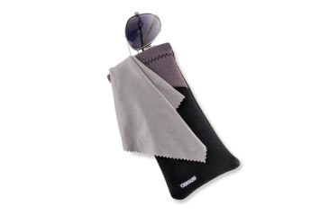 Image of Carson Eyeglasses Microfiber Lens Cloth in Pouch, Charcoal, 4.3 x 0.5 x 6.9 in, EC-10-01