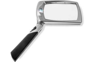 Image of Carson LED Lighted Folding Rectangular Magnifier, 2.5x Power, Silver/Black, Small, MJ-30