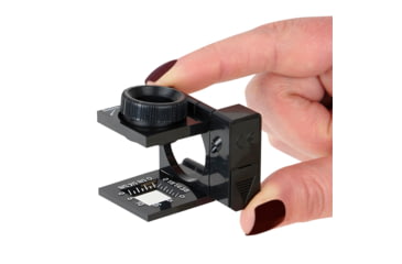 Image of Carson LinenTest/Loupe Lighted Foldout Compact Magnifier Loupe, Black, Pack of 6 LT-10MU
