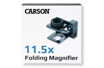Image of Carson LinenTest/Loupe Lighted Foldout Compact Magnifier Loupe, Black LT-10