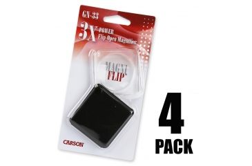 Image of Carson MagniFlip 4 Pack Loupe,  Black, 2x2.5 GN-33MU