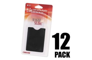 Image of Carson MagniSlide Loupe 12 Pack, Black, 5x2.5x.1 MC-22MU