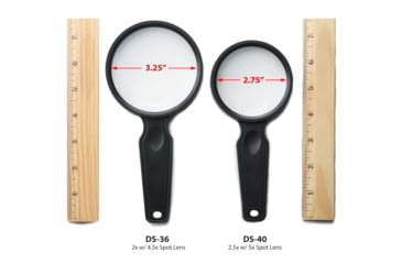 Image of Carson MagniView 2x Hand Magnifier with 4.5x Spot Lens, Black DS-36