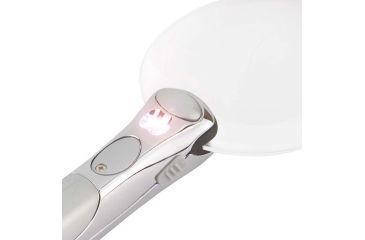 Image of Carson MH-95 Chrome RimFree 2x LED-Lighted Rimless Magnifier / Loupe MH-95