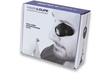 Image of Carson ML-20 MagniLoupe 4-Piece Eye Loupe Set, 4.5x, 6.5x, 8x, 13x, Black/Grey, ML-20