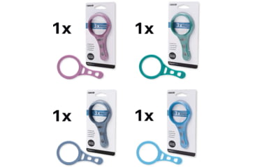 Image of Carson Optical MagnetMag Handheld Magnifier w/ Magnetic Handle, Blue, Purple, Green, Gray, 2.3 in x 0.4 in x 4.6 in, DX-50AS