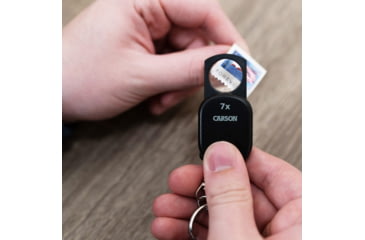 Image of Carson Optical Pop Up Keychain Magnifier, 2.75in Overall, 7x Pop-Up Magnifier, GN-70