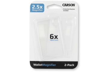 Image of Carson Wallet 2x Magnifier Loupe with 5x Spot Lens Twin Pack WM-01