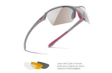 Image of Cebe Wild Sunglass White Frame, Grey Silver/Yellow/Clear Lens CBWILD1