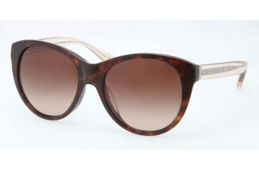 Image of Coach AUDREY L539 HC8064F Sunglasses 512013-54 - Dark Tortoise Frame, Brown Gradient Lenses