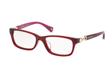 Image of Coach FANNIE F HC6052F Eyeglass Frames 5237-54 - Burgundy/Burgundy Pink Frame