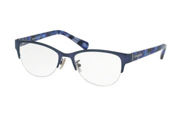 Image of Coach HC5078 Eyeglass Frames 9255-50 - Satin Navy/Blue Black Mosaic Frame