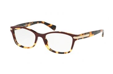Image of Coach HC6065F Eyeglass Frames 5437-53 - Burgundy Tortoise/Tortoise Frame