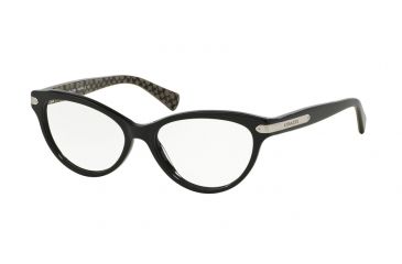 Image of Coach HC6066F Eyeglass Frames 5261-53 - Black/Black Military Sig C Frame