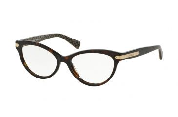 Image of Coach HC6066F Eyeglass Frames 5291-53 - Dk Tort/Dk Tort Military Sig C Frame