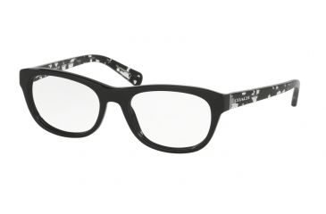 Image of Coach HC6081F Eyeglass Frames 5348-53 - Black/Black Crystal Mosaic Frame