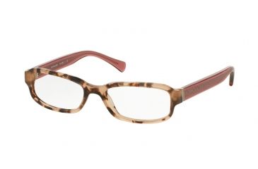 Image of Coach HC6083F Eyeglass Frames 5356-52 - Peach Tortoise/Crystal Berry Frame
