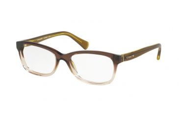 Image of Coach HC6089 Progressive Prescription Eyeglasses 5400-49 - Olive Brown Gradient/Olive Frame