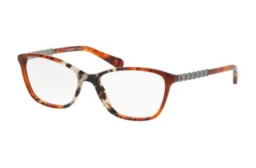 Image of Coach HC6121F Eyeglass Frames 5519-55 - Amber Grey Multi Tort Frame