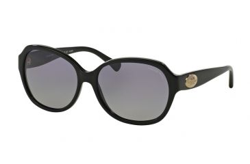 Image of Coach HC8150F Sunglasses 50028J-59 - Black Frame, Purple Grey Gradient Polar Lenses