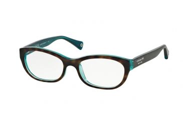 Image of Coach KRISTIN HC6041 Bifocal Prescription Eyeglasses 5116-51 - Dark Tortoise/Teal Frame