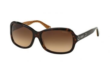 Image of Coach L008 CIARA HC8016 Sunglasses 503313-57 - Dark Tortoise Frame, Brown Gradient Lenses