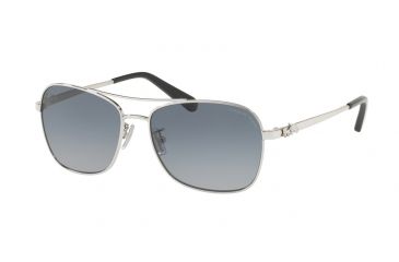 Image of Coach L1014 HC7080 Single Vision Prescription Sunglasses HC7080-90014U-55 - Lens Diameter 55 mm, Frame Color Silver