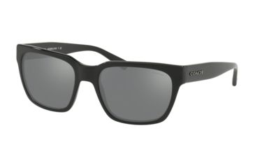Image of Coach L1034 HC8235 Sunglasses 50026G-57 - , Gunmetal Mirror Solid Lenses
