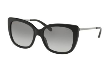 Image of Coach L1041 HC8246F Prescription Sunglasses, 55mm, Solid Black, HC8246F-500211-55-SV