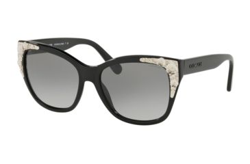 Image of Coach L1043 HC8244 Sunglasses 500211-56 - Black Solid Frame, Grey Gradient Lenses