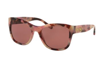 Image of Coach L1045 HC8243 Sunglasses 552875-55 - Oxblood Tort Frame, Solid Oxblood Lenses
