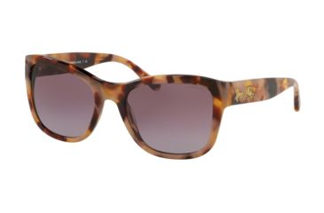 Image of Coach L1045 HC8243 Sunglasses 55298H-55 - Honey Tort Frame, Purple Gradient Lenses