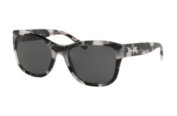 Image of Coach L1045 HC8243 Sunglasses 553087-55 - Cookies And Cream Tort Frame, Dark Grey Solid Lenses