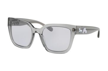 Image of Coach L1050 HC8249F Bifocal Prescription Sunglasses, 53mm, Grey Trans, HC8249F-51721A-53-BI