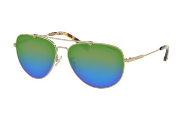 Image of Coach L1053 HC7087 Sunglasses 9005U1-59 - , Green Mirror Lenses