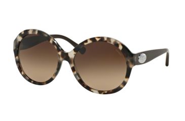 Image of Coach L132 HC8149 Sunglasses 532513-58 - Snow Leopard Tortoise/Dk Brown Frame, Dark Brown Gradient Lenses