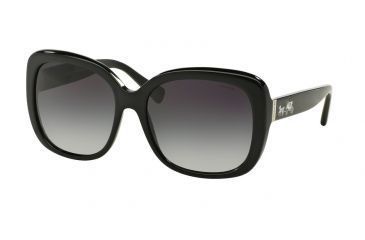 Image of Coach L139 HC8158 Sunglasses 500211-58 - Black Frame, Light Grey Gradient Lenses